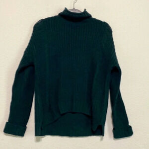 Express NWT Forest Green Hi Lo Cable Knit Sweater Size M
